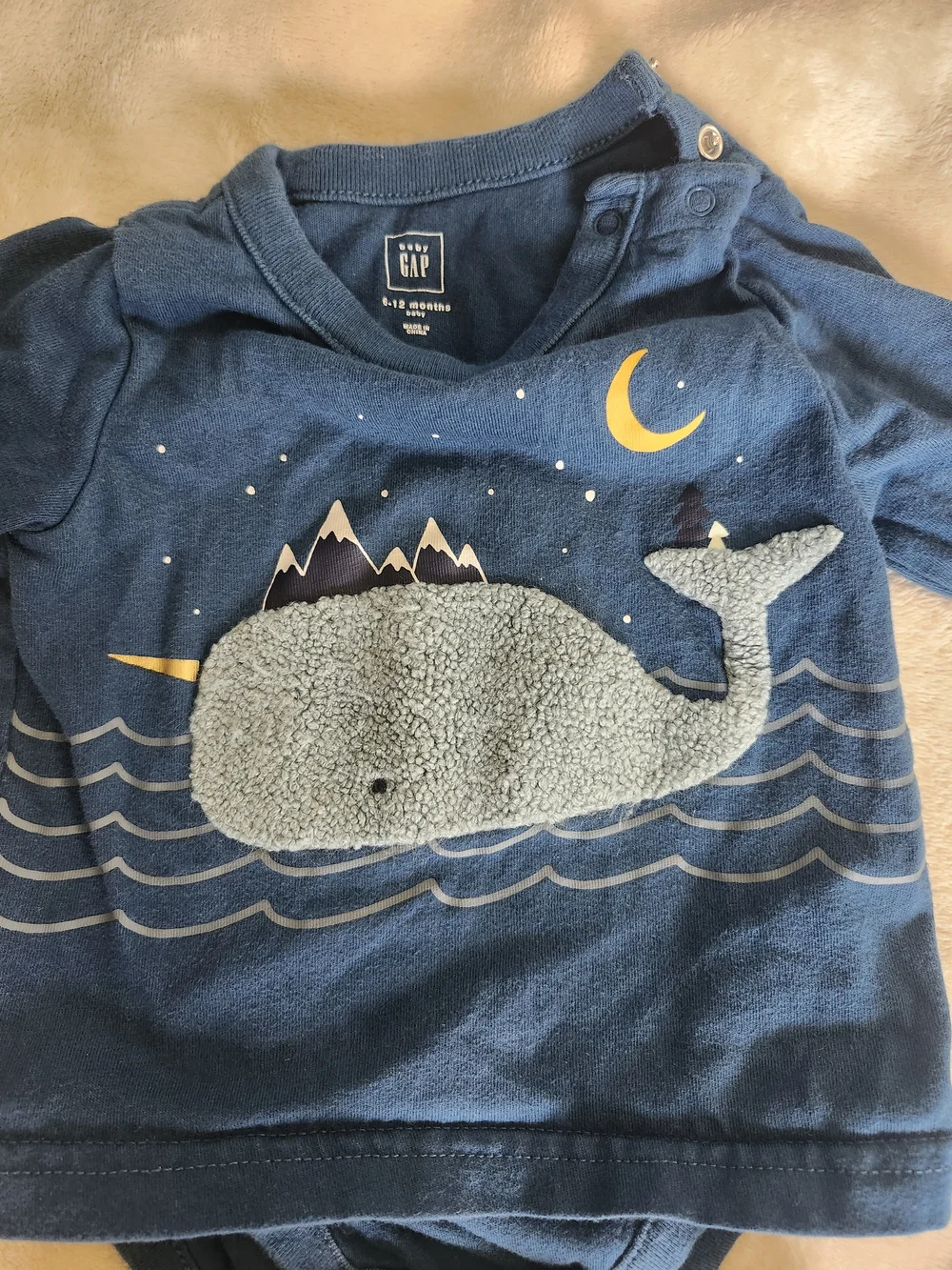 GAP Kids Navy, Bright Blue & Gray Whale Playtime Matching Set